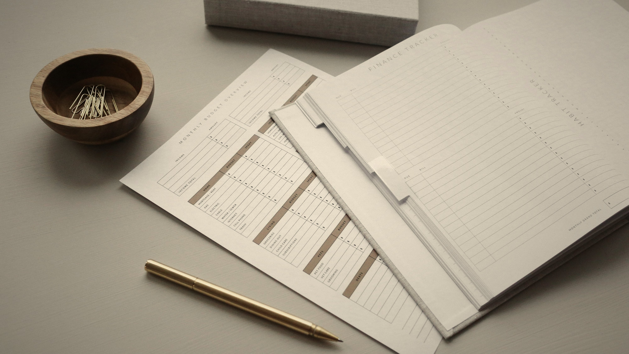 Documents and a pen on a desk