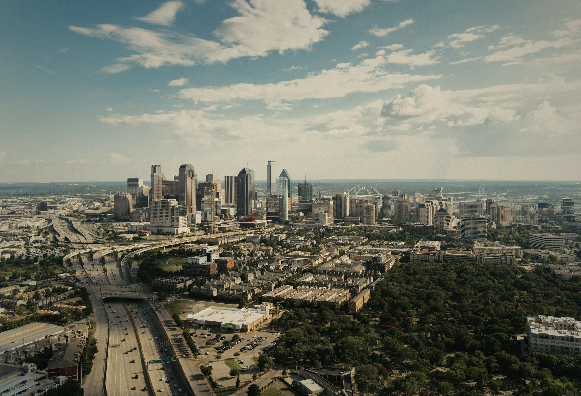 Downtown Dallas from above